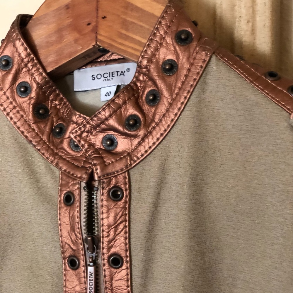 Societa Fashion Italy Bronze Lightweight Jacket - Picture 4 of 12